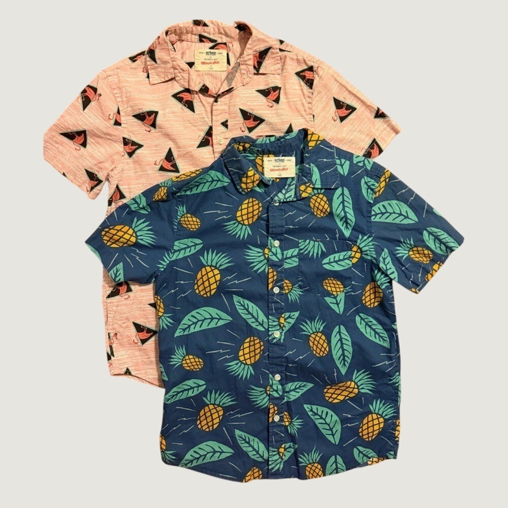 Urban Pipeline Mens Ultimate Shirt Bundle S Short Sleeve Pineapple Flamingo Lot